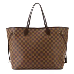 美品 ルイ ヴィトン LOUIS VUITTON ダミエ ネヴァーフル GM トート バッグ エベヌ スリーズ N51106 ゴールド 金具 Neverfull GM 90342320