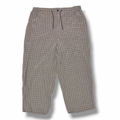 参考上代140800円 HED MAYNER VISCOSE/LINEN CHECK PANTS チェックイージーパンツ ヘドメイナー HMMC30050A HC270 GRAY-BROWN XS （25324M）