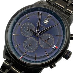 稼働/新品電池/訳有 TOMMY HILFIGER トミーヒルフィガー クォーツ 腕時計 TH.383.1.34.2727 ネイビー 3針 デイト 24時間計 デュアルタイム QZ アナログ ネイビー文字盤 ブラック 【bs19】