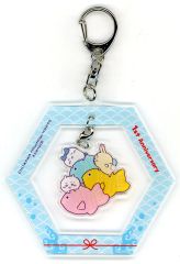 [Used] Keychain Set - Swinging Acrylic Charm "Chiikawa Something Small and Cute" - Limited Edition, Chiikawa Mogumogu Honpo Kawagoe Store - 1st Anniversary Novelty Item - Purchase Bonus for Eligible Products