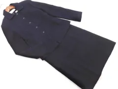 La Mode BALENCIAGA バレンシアガ ウール混 ジャケット ワンピース セットアップ size38/紺 ◇■ レディース