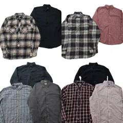 古着卸 まとめ売り ブランド 長袖シャツ 10枚セット ( メンズ M ) エディーバウアー GAP CHAPS 中古 古着 NG8910