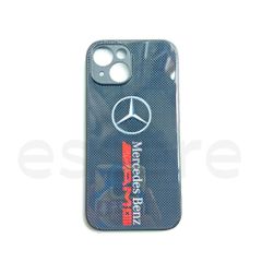 iPhone15 케이스 메르세데스 벤츠 AMG 스마트 폰 케이스 내충격 유리 케이스 하드 케이스 체크 무늬 블랙
