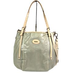 【トッズ】本物 TOD'S トートバッグ ロゴモチーフ 2way ショルダーバッグ ビニール加工×レザー 女性用 レディース イタリア製