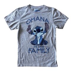 usa古着 Disney ディズニー スティッチ Tシャツ S グレー プリントTシャツ アメカジ