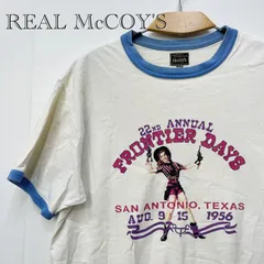 THE REAL McCOY'S リアルマッコイズ ピンナップガール リンガー Tシャツ 半袖 コットン サイズ42 ホワイト _208