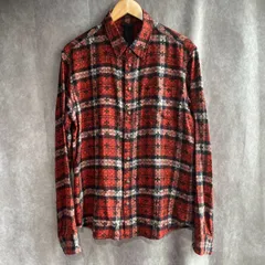 ＃L　クロムハーツ　チェックシャツ　ルーズエンド　CH総柄　レッド　L　A品 3622