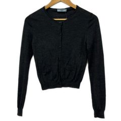 PRADA(プラダ) カーディガン サイズ40 ダークグレー