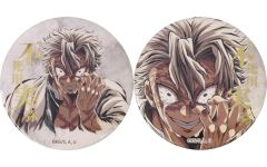 [중고] 배지 핀즈 전 2종 세트 57mm 호일 눌러 캔 배지 [리얼 WEBSHOP 복권 & WEBSHOP 복권 극장판 귀멸의 칼날 무한성편 제1장 가와자리 재래 기둥 불사천 실미 엔드롤 일러스트] E상 C107 상품