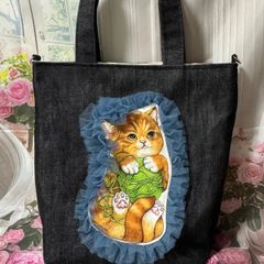 コヤンイサムチョン 新柄超Big猫ちゃん サイドポケットトート - メルカリ