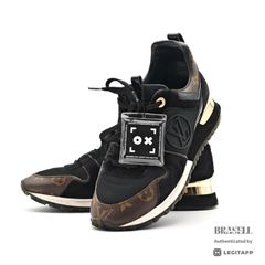 LOUIS VUITTON ランアウェイ スニーカー 靴 スニーカー ブラック×ブラウン メンズ