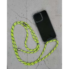 ACROSS 아크로스 iPhone 13 Pro 넥 숄더 첨부 클리어 케이스 옐로우 대각선 걸어 어깨걸이 숄더 스트랩 부착 길이 700 mm AIC22-SH13-04