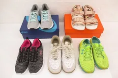 ナイキ アシックス スケッチャーズ 他 ランニングシューズ サンダル スニーカー 5点 24.5 25.0 レディース 中古
