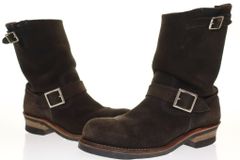レッドウィング REDWING BEAMS別注 ENGINEER BOOT ブラックラフアウト エンジニア ブーツ US9 27cm Dワイズ スエード ブラック 【ブランド古着ベクトル】【中古】●▲260910