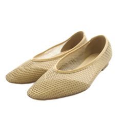 アダムエロペ Adam et Rope' パンプス メッシュ ヒール 23.5cm ベージュ /AN