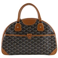 【GOYARD】ゴヤール サンジャンヌMM ミニボストン レザー×PVC 黒 ユニセックス ハンドバッグ