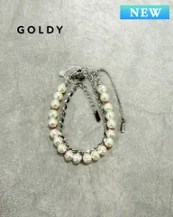 【土日祝も発送あり】GOLDY ゴールディ 4260604 goldy 2連パール スライドチェーン ブレスレッド【メール便可】