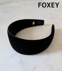 FOXEY フォクシー ベルベット ワイドカチューシャ 黒 フォーマル