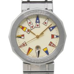 【CORUM】コルム アドミラルズカップ 39.810.20 V50 ステンレススチール クオーツ アナログ表示 ボーイズ アイボリー文字盤 腕時計