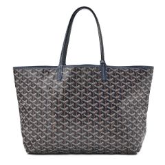 GOYARD【ゴヤール】サン・ルイPM　トートバッグ　コーティングキャンバス ネイビー（シルバー金具） レディース 【中古】【送料無料】