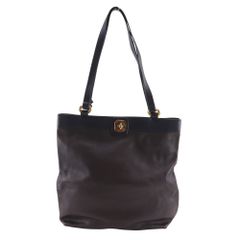 【DELVAUX】デルヴォー バイカラー レザー 茶 レディース トートバッグ