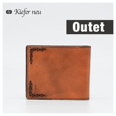 アウトレット Kiefer neu キーファーノイ 公式展示処分品 Quadro 二つ折り財布 牛革 製品と仕様違いの1点物レアアイテムです 送料無料