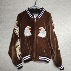 London F.B. 鷲刺繍 赤 スカジャン - メルカリ