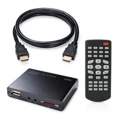 ★新品★イーサプライ メディアプレーヤー 動画 写真 テレビで再生 パソコン不要 HDMI MP4 MOV FLV対応 USBメモリ SDカード EZ4-MEDI020H 3ec5f5da