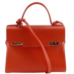 【DELVAUX】デルヴォー タンペートGM 2WAYショルダー カーフ 赤 レディース ハンドバッグ