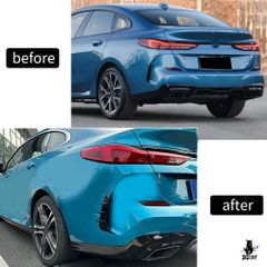 BMW 2 시리즈 F44 그랑쿠페 2020-2023 M 스포츠용 리어 범퍼 스포일러 사이드 캐나드 브라이트 블랙