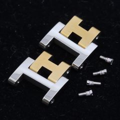 ITC2N9FBUGD4 美品 HERMES エルメス クリッパー レディース腕時計 ゴールドコンビ ベルト パーツ コマ 駒 12mm 2個セット 時計