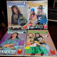 【音楽雑誌】BURRN! 1989-91年 4冊 HR/HM レア
