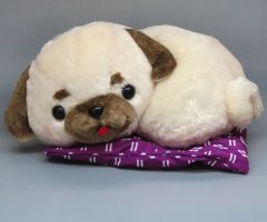 中古】ぬいぐるみ パグ兵衛 お座布でのんびり JBぬいぐるみ 「豆しば三