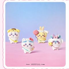 치치카와 산리오 캐릭터 태그 콜라보 마스코트 키링 4 종류 MINISO LAND 해외 한정 봉제 인형 Chiikawa &산리오 characters 협업 마스코트 중국 한정