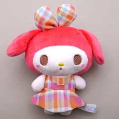 【中古】ぬいぐるみマスコット・ぬいぐるみバッジ マイメロディ ゆるかわ マスコット サマーチェック 「サンリオキャラクターズ」