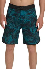 クイックシルバー メンズ 水着 ハーフパンツ・ショーツ ショートパンツ Quiksilver Aruba Palm 19 Board Shorts Black ブラック