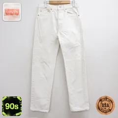 W32/古着 Levi's リーバイス505 メンズ 90年代 90s ジーンズ コットン USA製 ホワイト デニム【spe】 26sep10