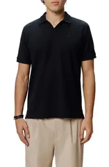 サイコバニー メンズ トップス ポロシャツ Psycho Bunny Geoffrey Johnny Collar Polo Black ブラック