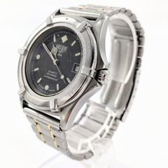 TAG HEUER タグホイヤー 962.006 旧ロゴ QZ/SS ブラック文字盤 メンズ腕時計【QG-405】