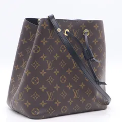 ★3日以内返品可★ 美品 LOUIS VUITTON ルイ・ヴィトン モノグラム ネオノエ M44020 ショルダーバッグ ブラック コーティングキャンバス レザー レディース