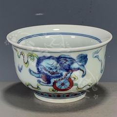 신년 선물 두채 사자 수국탕? 미 쇼차 도구 공예품 미술품 입상 CZW1207P618