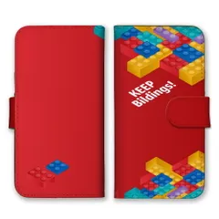 arrows Alpha2 F-51G ケース 手帳型 アローズ アルファ2 スマホケース 携帯ケース ブロック ブロック柄 カラフル おもしろ おしゃれ キープ おもちゃ たのしい スマホカバー カラー02
