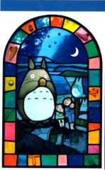 지브리 미술관 스테인드 글라스 일필 메모(일피트센) [오카리나 토토로] 이웃의 토토로