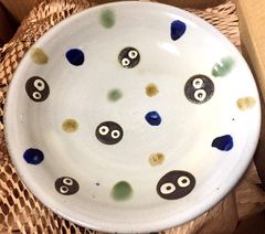 재이용 지브리 미술관 한정 야치문 크로스케 7치수(약 21cm) 접시 이웃집 토토로