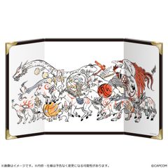 【予約】【新品】大神 20周年記念 復刻アート企画 ミニ屏風 筆神大行進 ～大神 10周年より～【正規品】