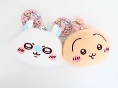 치이카와 봉제인형 패스 케이스 파우치 2점 세트 토끼·모몬가