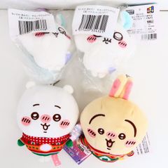 치이카와 봉제인형 마스코트 4점 세트 치이카와·토끼·모몬가
