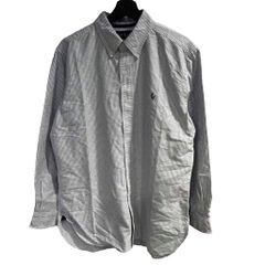 랄프로렌 RALPH LAUREN 스트라이프 셔츠 포니 자수 긴팔 L 블루 블루 ■IBO101