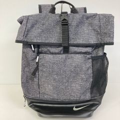 美品 NIKE/ナイキ バックパック/リュックサック GA0262 001 グレー×ブラック メッシュポケット付 カバン 鞄[OM04249]