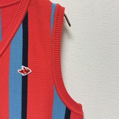 PEARLY GATES ベスト レッドネイビーブルーストライプ サイズ4 - メルカリ
